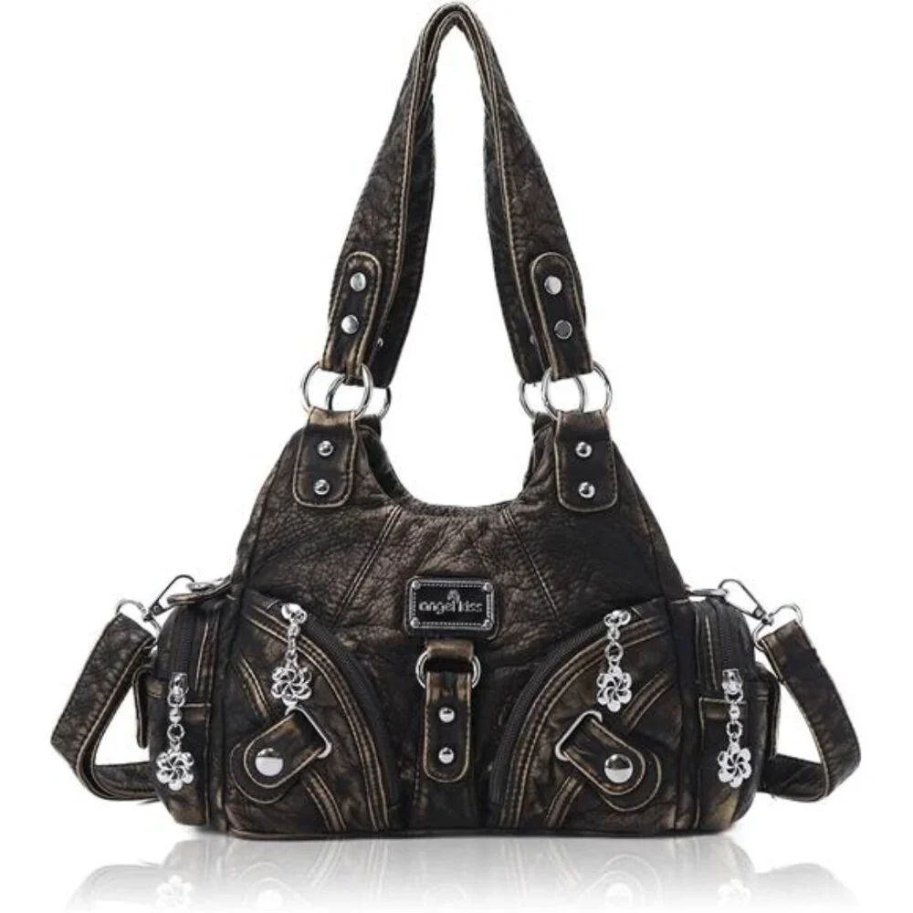Purses for Women Small Hobo Shoulder Bags Vagen Leather Multi-Pocket